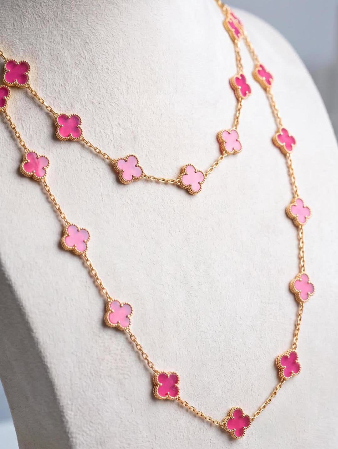 Van Cleef & Arpels Alhambra Pink Gold Earrings